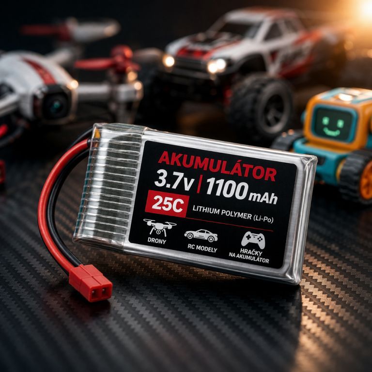 LiPOL Akumulátory 3,7V/1100mAh
