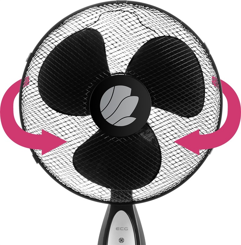 ECG FS 40 R - Stojanový ventilátor black - BAZAR