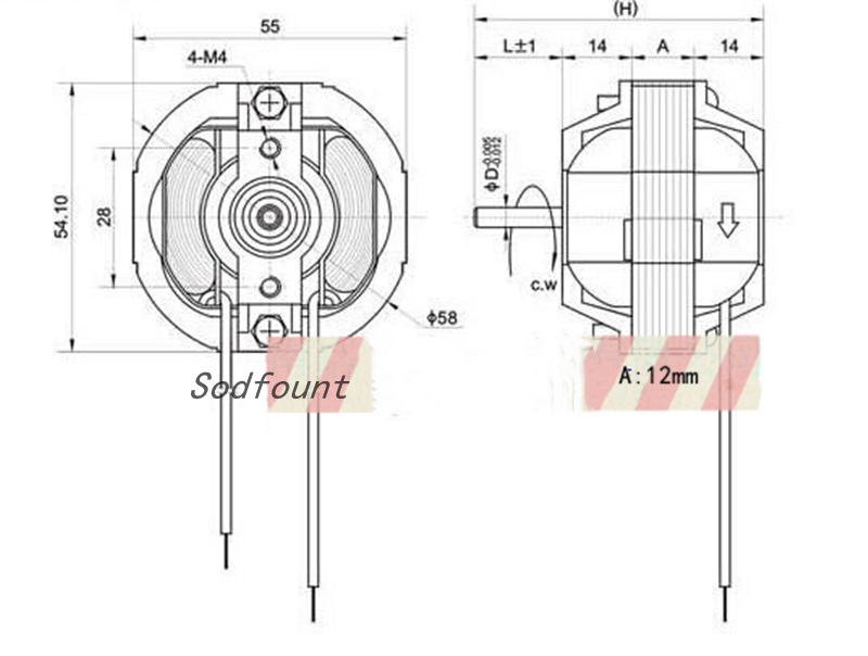 YJ58 Motorek ventilátoru topení