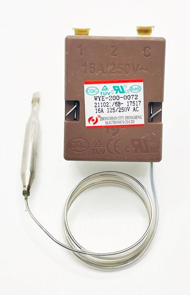 Kapilárový termostat 16A/250V 200°C