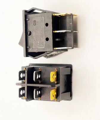 Spínač 2x 230V/16A podsvícený