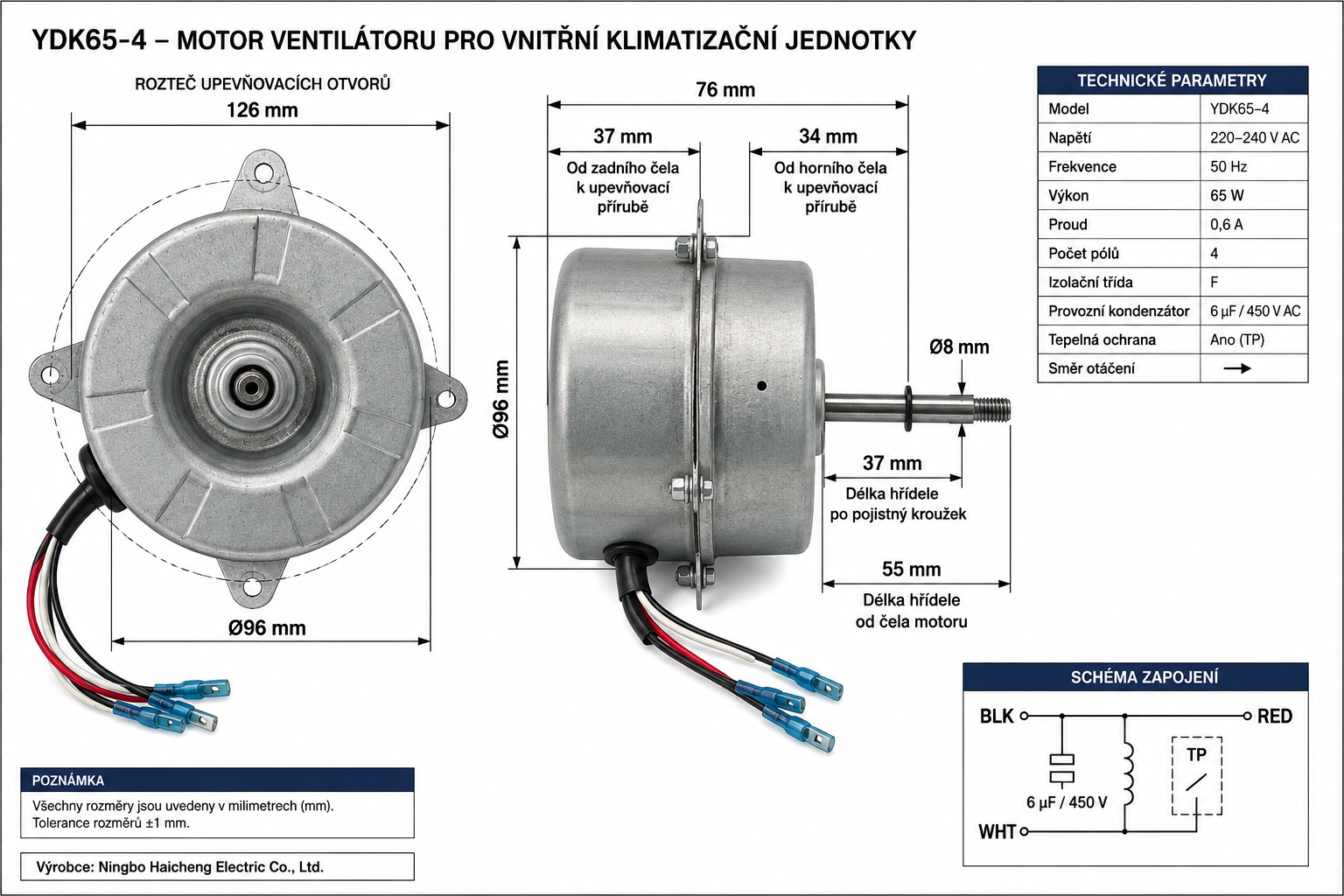 Motor YDK65-4